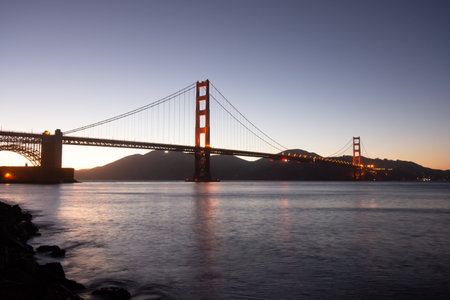 View of Golden Gate Bridge in California, San Francisco, United States.の写真素材