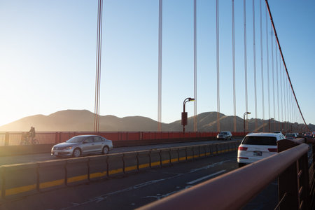 View of Golden Gate Bridge in California, San Francisco, United States.の写真素材