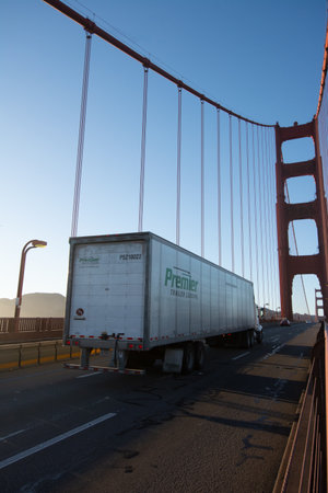 View of Golden Gate Bridge in California, San Francisco, United States.の写真素材