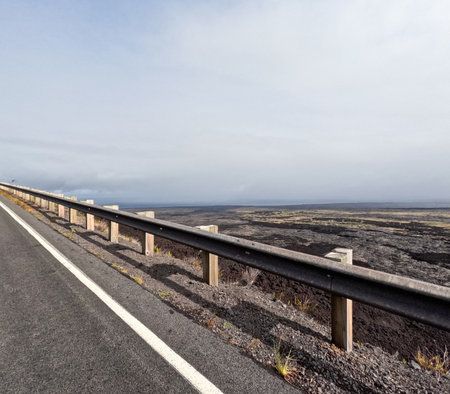 Frozen lava flow in Volcanoes National Park, August 2024, Big Island, Hawaiiの写真素材