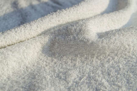 White Terry soft towel for SPA treatments, texture, background.の写真素材