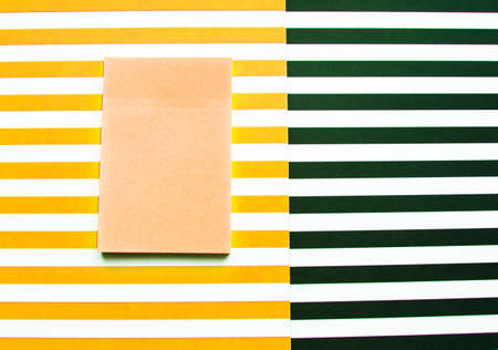 Striped background, orange and white and black and white stripes. Sticker for posts.