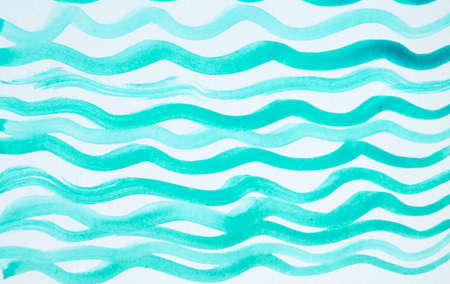 Watercolor winter background. Watercolor illustration of abstract art with the inscription winter in blue tones.の写真素材