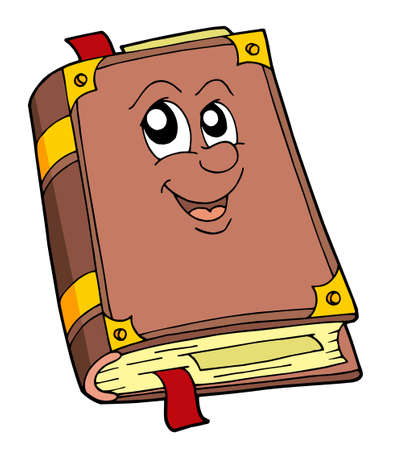 Cute old book - vector illustration.のイラスト素材