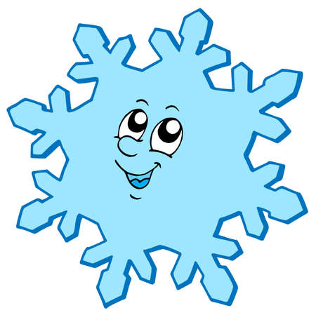 Cute snowflake - vector illustration.のイラスト素材