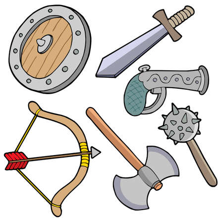 Weapons collection - vector illustration.のイラスト素材
