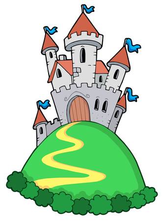 Fairy tale castle - vector illustration.のイラスト素材