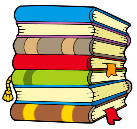 Pile of books - vector illustration.のイラスト素材
