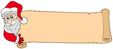 Christmas banner with Santa Claus - vector illustration.のイラスト素材