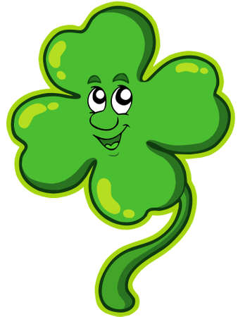 Happy four leaf clover - vector illustration.のイラスト素材