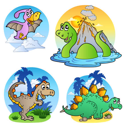 Various dinosaur imagesのイラスト素材
