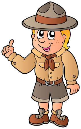 Advising scout boyのイラスト素材