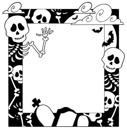 Frame with Halloween topic 4 - vector illustration.のイラスト素材