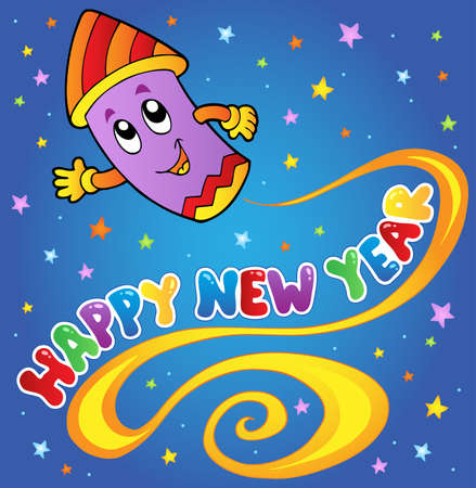 Happy New Year theme 1 - vector illustration.のイラスト素材