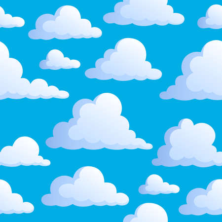 Seamless background with clouds 3 - vector illustration.のイラスト素材