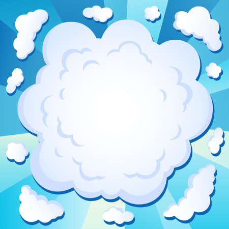Comics cloud theme image 1 - vector illustration のイラスト素材