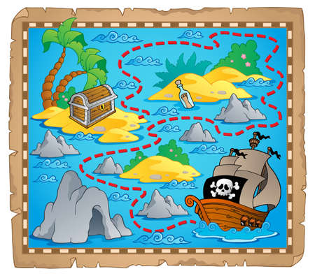 Treasure map themeのイラスト素材