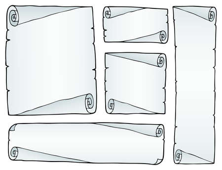 Vintage parchments collection のイラスト素材