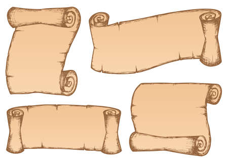 Vintage scrolls collection のイラスト素材