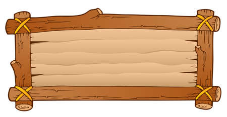Wooden board theme のイラスト素材