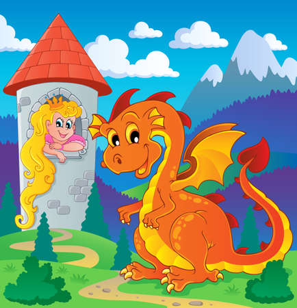 Dragon topic image 2 - vector illustration のイラスト素材