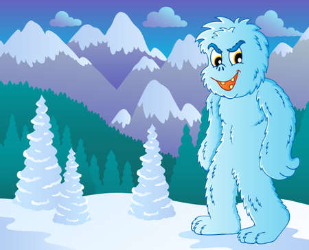 Yeti theme image 2 - vector illustration のイラスト素材