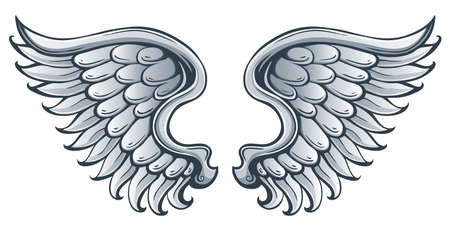 Abstract image with wingsのイラスト素材