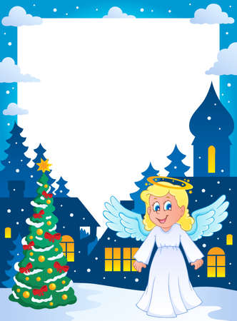 Christmas topic frame 1 のイラスト素材