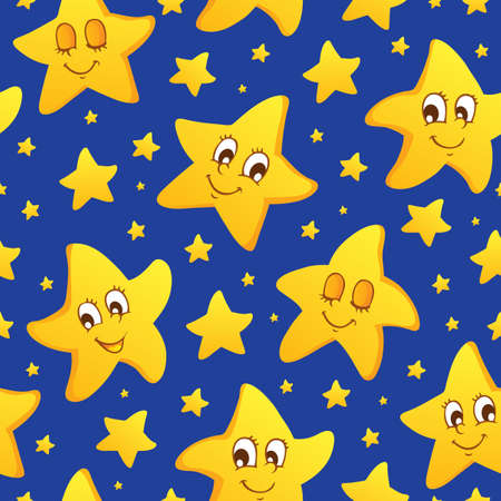 Seamless background with stars 2 - vector illustration のイラスト素材