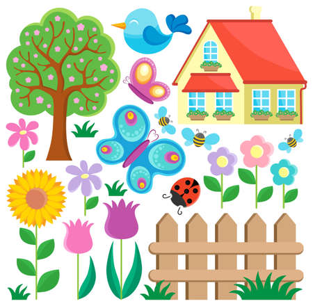 Garden theme collection 1 - vector illustration のイラスト素材