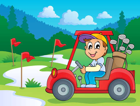 Image with golf themeのイラスト素材