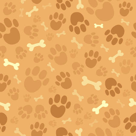 Dog theme seamless background   のイラスト素材