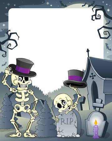 Halloween theme frame のイラスト素材