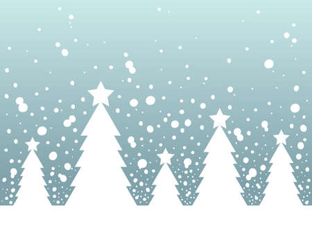 Christmas tree silhouette topic 2 のイラスト素材