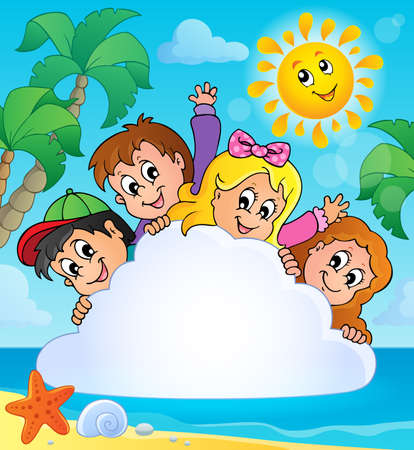 Summer holidays theme image のイラスト素材