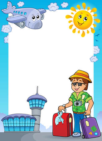 Frame with travel thematics 1のイラスト素材