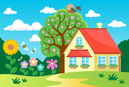 Garden theme image のイラスト素材