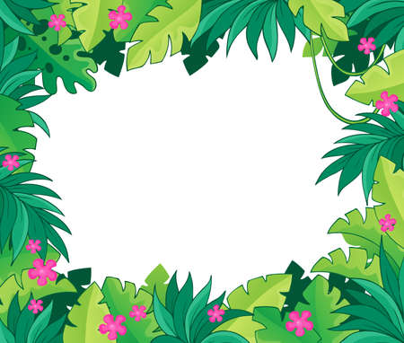 Image with jungle theme 1 - eps10 vector illustration.のイラスト素材