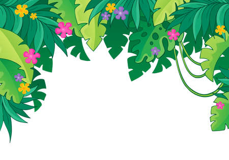 Image with jungle theme 3 - eps10 vector illustration.のイラスト素材