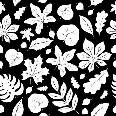 Seamless background with leaves 2 - eps10 vector illustration.のイラスト素材
