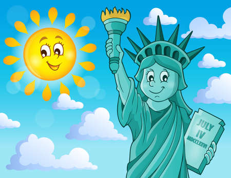 Statue of Liberty theme imageのイラスト素材