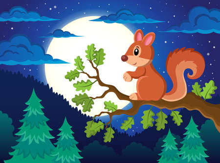 Image with squirrel theme 4 - eps10 vector illustration.のイラスト素材