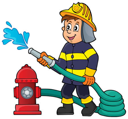 Firefighter theme image のイラスト素材