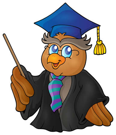 Owl teacher theme image 5 - vector illustration.のイラスト素材