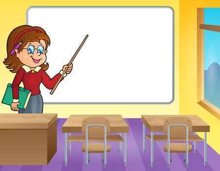 Woman teacher theme image のイラスト素材