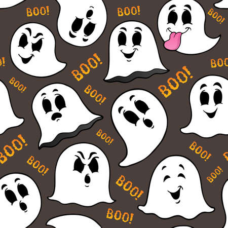 Seamless background with ghosts 2 のイラスト素材