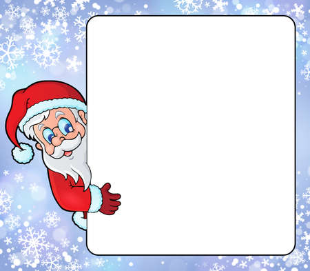 Frame with Santa Claus theme 8  のイラスト素材