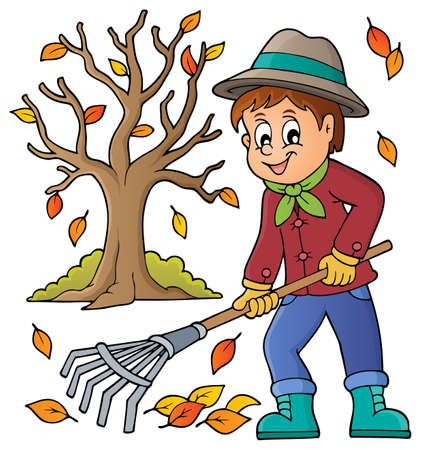 Image with gardener theme - vector illustration. Image with gardener theme - vector illustration.