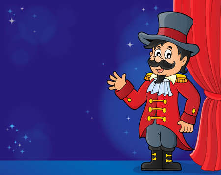 Circus ringmaster theme image - vector illustration.のイラスト素材