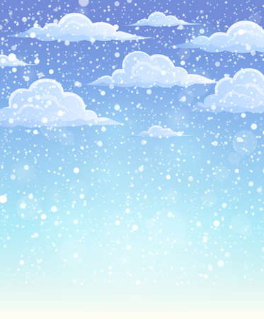 Winter sky theme background 1 - eps10 vector illustration.のイラスト素材